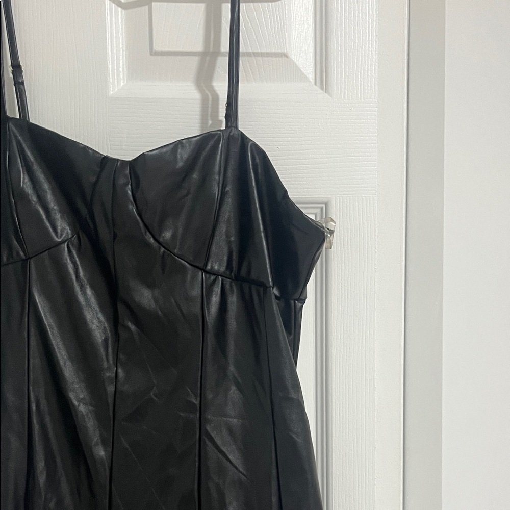 Black Leather Jumpsuit